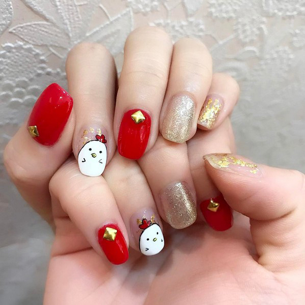 靚麗的紅色美甲，讓你美美過春節(jié)！